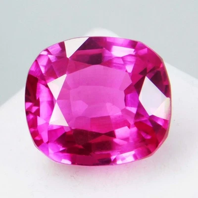 IGL Certified GUINEA Ruby 21.60 Ct. Natural Untreated Cushion Intense Pink - Image 1 of 4