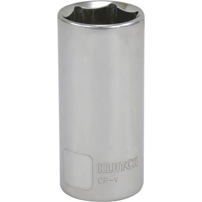 Klutch Deep Socket, Metric, 25mm, 1/2in.-Drive, 6-Pt. - Image 1 of 4