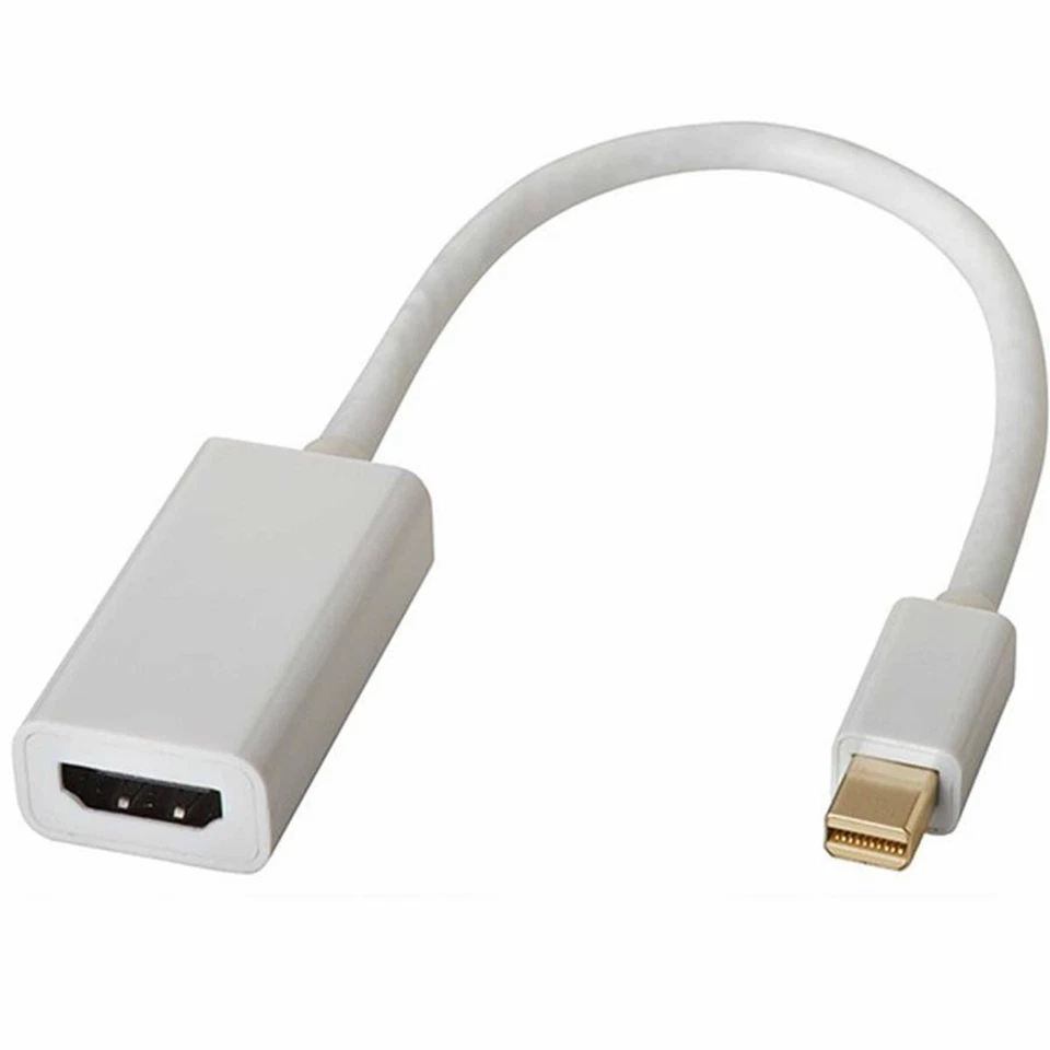Adapter Cable Mini Displayport To HDMI Female Display Port 1080p White _ - Image 1 of 1