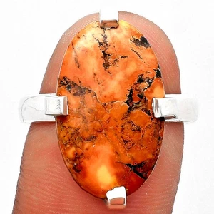 Natural Maligano Jasper Indonesia 925 Sterling Silver Ring s.8.5 Jewelry R-1089 - Picture 1 of 5