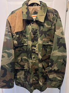 Winchester Camo Hunting Jacket Mens Medium Camouflage Canvas W/ Removable Hoodie - Picture 1 of 4