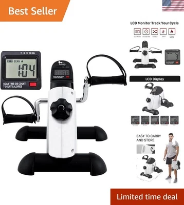 Mini Exercise Bike: Portable Under Desk Pedal Exerciser with LCD Display, 8.8lbs - Image 1 of 4