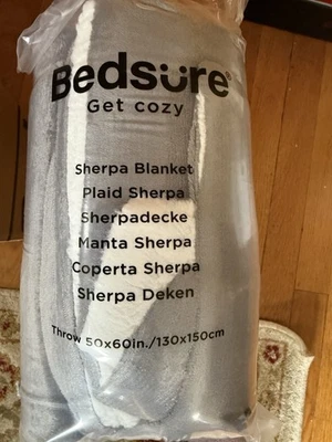 Manta polar de franela Bedsure gris plateado tamaño: tiro (50"x60") nueva con etiquetas Foto 1 de 2