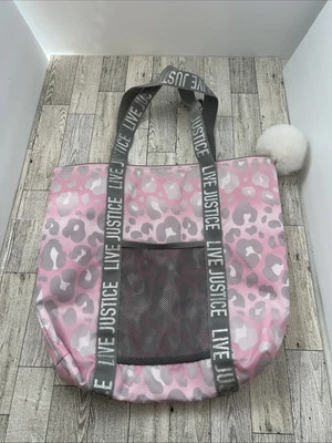 Bolso Rosa Claro Marca Justicia Estampado Leopardo NUEVO Foto 1 de 4