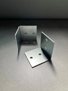 Commercial Grade Galvanized 2"x2"x2" Angle Bracket 90 degree bend (4) 1/4" holes - Picture 1 of 12
