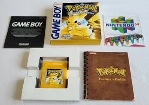 Pokemon Yellow Boxed Nintendo Game Boy VGC CIB PAL Complete New Battery Genuine - Picture 1 of 18