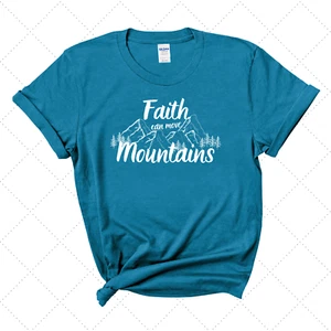 FAITH MOVE MOUNTAINS T-SHIRT UNISEX - Picture 1 of 15