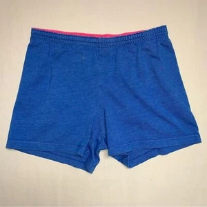 Blue Neon Pink Jersey Shorts Girls Medium 7-8 Classic Basic Gym Gymnastic Dance - Picture 1 of 5