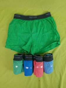 New Fruit of the Loom 5 Pack Boys Size Small Knit Boxer Striped Assorted Colors - Picture 1 of 7
