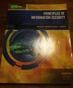 Principles of Information Security Fourth Edition Michael E. Whitman, Herbert .. - Picture 1 of 3