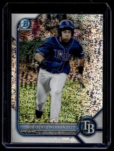 2021 Bowman Chrome Prospect Autographs Speckle Refractor Heriberto Hernandez - Picture 1 of 2
