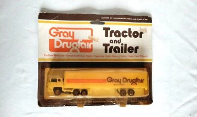 1970's NOS GRAY DRUGFAIR TRACTOR AND TRAILER  Toy Truck Facory Sealed - Image 1 of 2