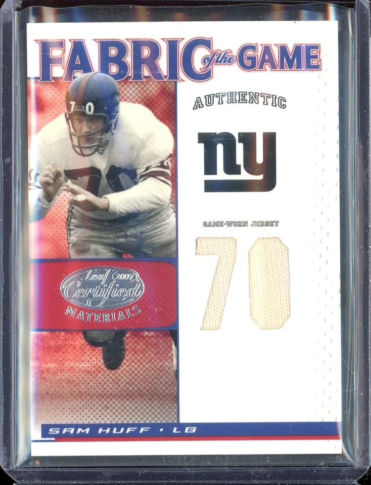 2007 Leaf Certified Fabric of the Game Jersey Number #142 Sam Huff 20/70 - Image 1 of 1