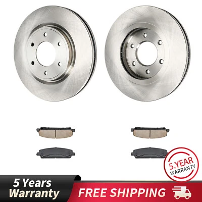 Kit de rotores de freno de disco delanteros y pastillas de cerámica 349,7 mm para Nissan Armada 2012-2014 Foto 1 de 4