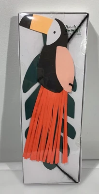 Meri Meri 20ft Garland Go Wild Parrot Floral Banner Bunting   - Image 1 of 4