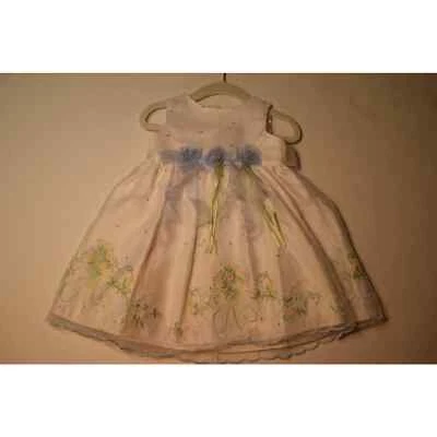 Vestido Cenicienta Ocasión Especial Talla 18mo en Blanco con Bordado Floral Foto 1 de 4