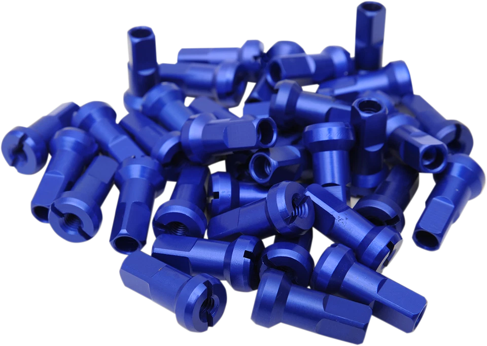 Pezones de radios de billet Moose Racing MX1 azul calibre 8 #0211-0189 Foto 1 de 1