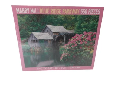 Quebra-cabeça Mabry Mill Blue Ridge Parkway 550 peças 18 x 24 novo lacrado na caixa - Imagem 1 de 4