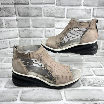 Sandálias confortáveis Jambu Naomi feminina tamanho 9,5 M cinza/castanho com zíper gladiador - Imagem 1 de 4