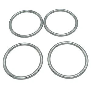 Zinc Plated Round Rings 8MM x 75MM X4 - O Welded Steel - Picture 1 of 7