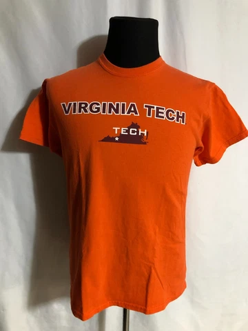 Virginia Tech T-Shirt Mens Medium Orange Orange Cover