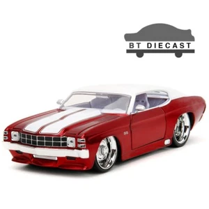 JADA BIGTIME MUSCLE 1971 CHEVROLET CHEVELLE SS 1/24 DIECAST MODEL CAR RED 35020 - Picture 1 of 6