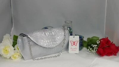 Faux Leather Designer Party Clutch Handbag By LOVE, JOSHUA LIMITED EDITION, OOK - Image 1 of 4