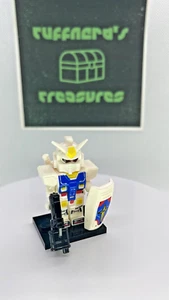 Custom PAD Printed LEGO GUNDAM RX-78 2 w/Yellow Variant Brick Minifigure w/Case - Picture 1 of 11