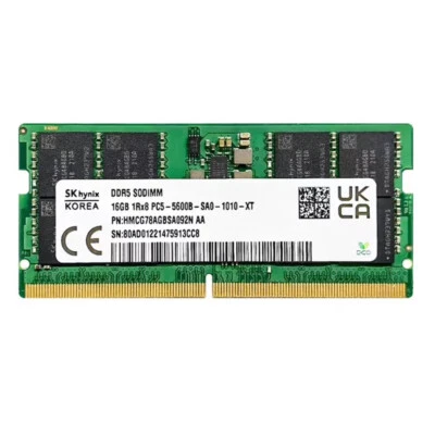 New SKHynix 16GB DDR5 5600MHz PC5-44800 262-Pins 1RX8 Laptop SODIMM Memory Ram - Image 1 of 4