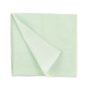 Zilli Monogram Patterned Melon Green Woven Superfine Cotton Pocket Square - Picture 1 of 4