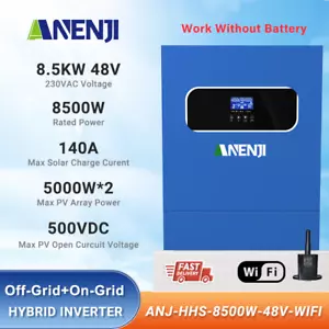 8500W Solar Inverter Off-Grid-Hybrid 2*MPPT 140A 220/230Vac 48V 500V with WIFI - Picture 1 of 6