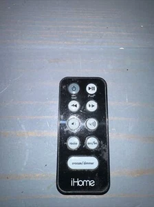 iHome IPod Alarm Clock Docking Music Remote Control Only IH5 Black - Picture 1 of 2