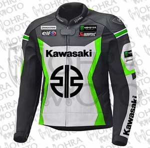 2025 Kawasaki Ninja Rindsleder Motorradjacke Unisex Motorradjacke - Bild 1 von 4