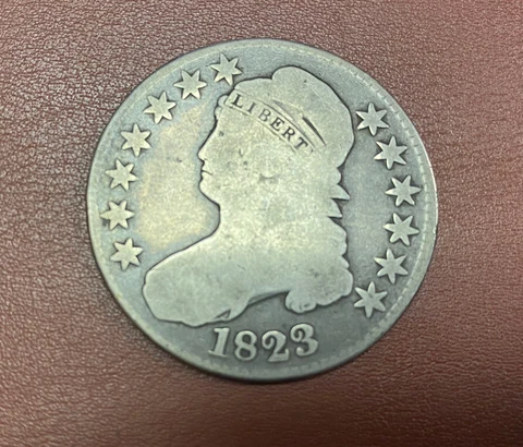 1823 U.S Silver Bust Half Dollar**** Cover