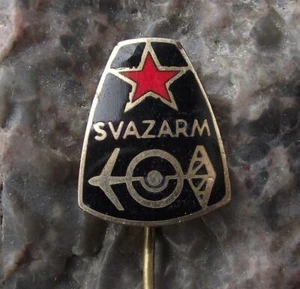 Vintage Svazarm Czechoslovakia Military Cold War Army Reserve Members Pin Badge - Picture 1 of 2