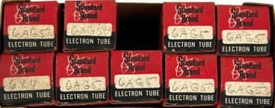 LOTE DE 9 TUBOS DE RADIO 6AG5 MARCA ESTÁNDAR - ¡NUEVO STOCK ANTIGUO! Foto 1 de 4