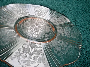 MacBeth Evans PINK AMERICAN SWEETHEART - VTG DEPRESSION GLASS 11 1/2" PLATTER - Picture 1 of 11