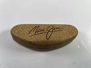 MAUI JIM Woven Faux Bamboo Sunglasses Hard Shell Clamshell Glasses Case Only - Picture 1 of 7