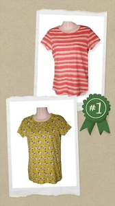 Crown & Ivy T Shirts Womens Size XS Elephant & Striped Prints 2 piece Bundle - Bild 1 von 7