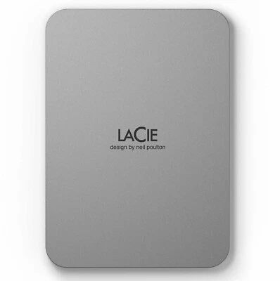 LaCie Mobile Drive V2 1 TB externe Festplatte USB-C STLP1000400 in Moon Silver - Bild 1 von 2