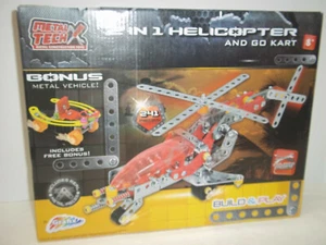 Helicóptero Go Kart Metal Tech Build Play Grafix - Imagen 1 de 2