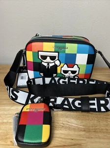 Karl Lagerfeld Paris Maybelle Multicolor Crossbody Camera Bag Handbag - Picture 1 of 15