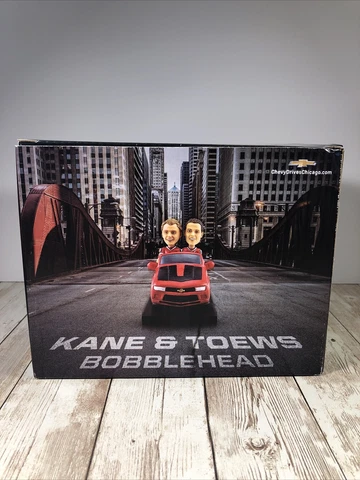RARE! NHL Chicago Blackhawks Toews & Kane Bobblehead Chevy Camaro Kick10 NEW IOB Cover