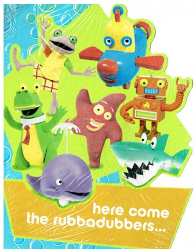 RARE Rubbadubbers PBS Nickelodeon Kids Birthday Party Invitations w/Envelopes - Image 1 of 1
