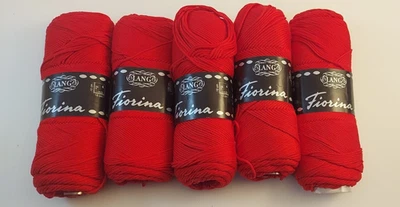 5) Hilo largo de algodón Fiorina ~ Bright Red Foto 1 de 4