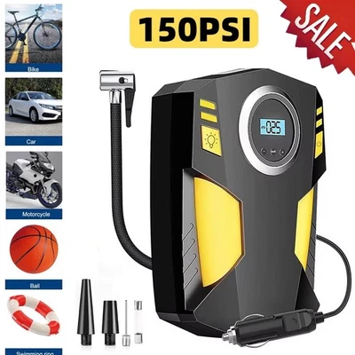Car Air Tire Pump Inflator Compressor Digital Electric Auto Portable 150PSI 12V Foto 1 de 4