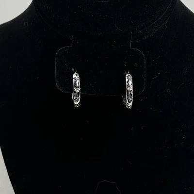 Pendientes de aro de mariposa de plata de ley 925 para mujer joyas Foto 1 de 3