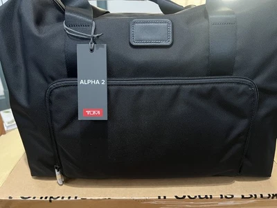 Bolsa satchel de viagem Tumi Alpha 2 FXT expansão dupla preta nova aberta caixa original - Imagem 1 de 4