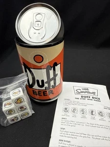 Lata de cerveza The Simpsons Duff de 5,5" de alto compartimento para bidón escondido juego de dados Inc - Imagen 1 de 19