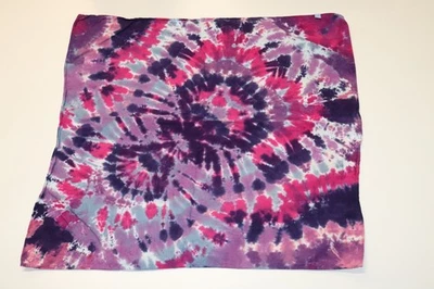 Bandana Tie Dye XL 24" X 24" púrpura araña piscina 100% algodón Foto 1 de 2